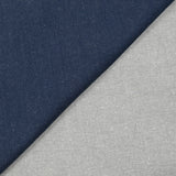 Raw blue cotton and silk jeans