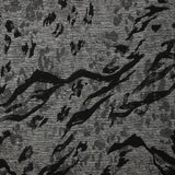 Jacquard de laine mélangée érosion animale noir et gris
