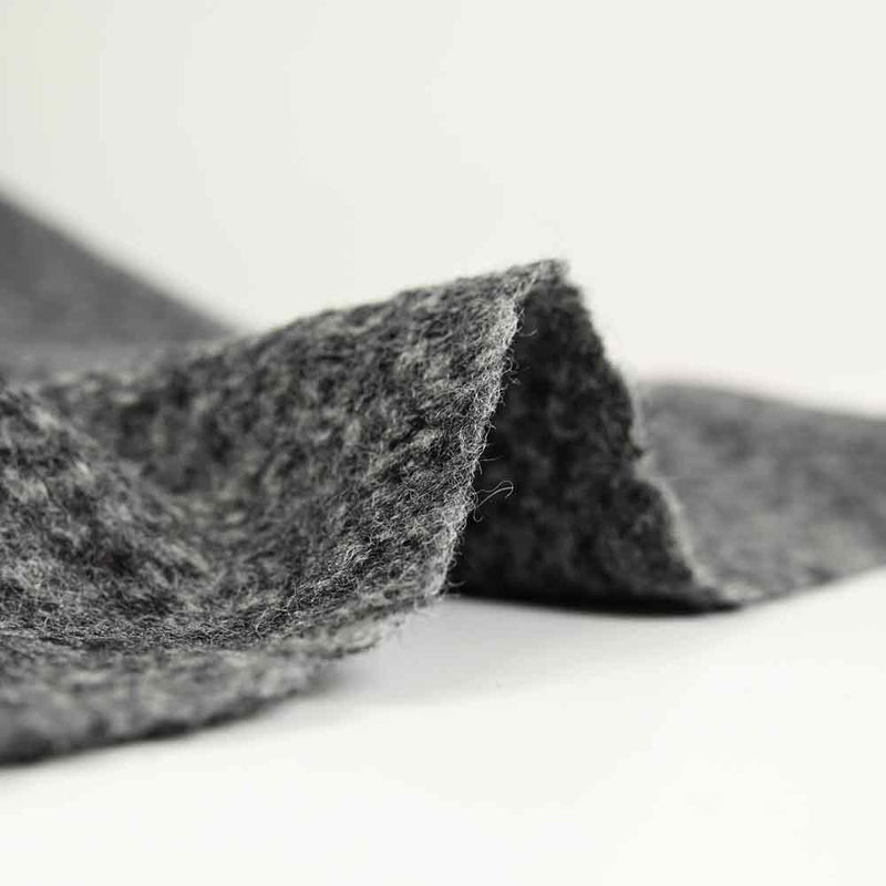 100% Laine bouillie vague gris chiné