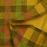 Laine mélangée à carreaux fond jaune