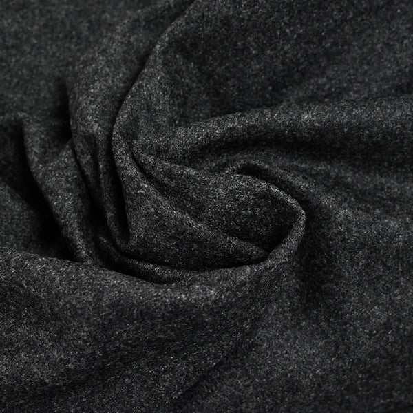 Flanelle de 100% laine gris graphite chiné