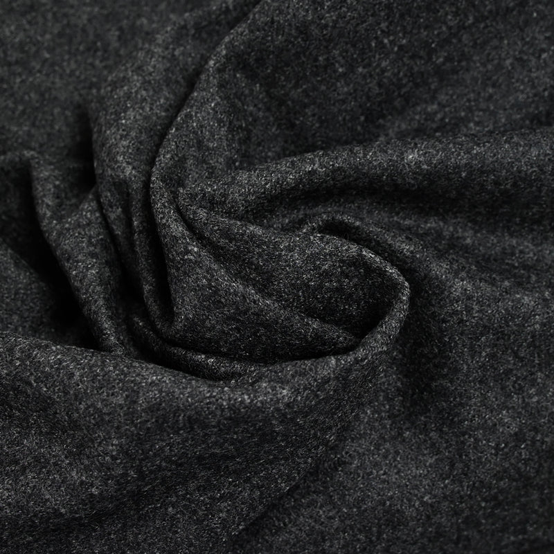 Flanelle de 100% laine gris graphite chiné