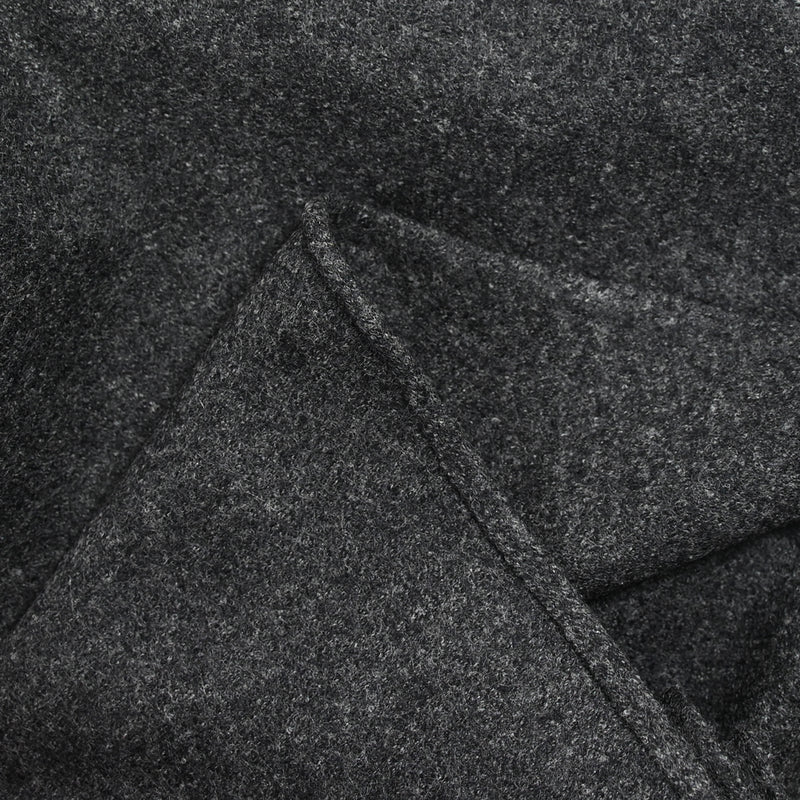 Caban de laine gris anthracite chiné