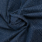 Navy mesh cotton and silk jeans