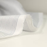 Coton tissé-teint rayé couture marine fond blanc