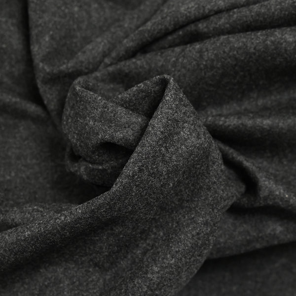 Caban de laine gris anthracite chiné