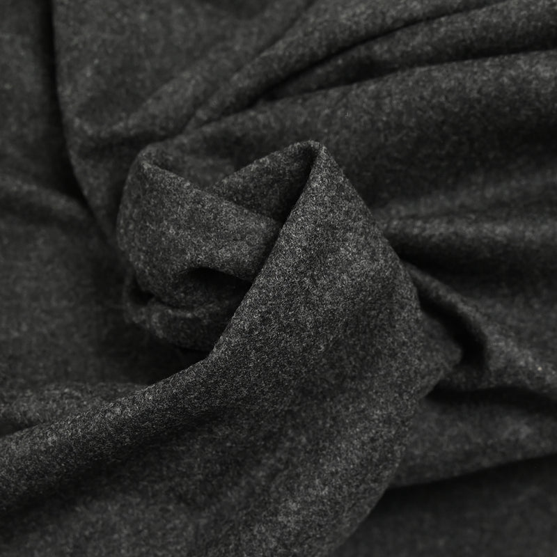 Caban de laine gris anthracite chiné