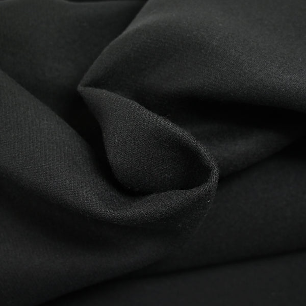 Sergé de 100% laine noir charbon