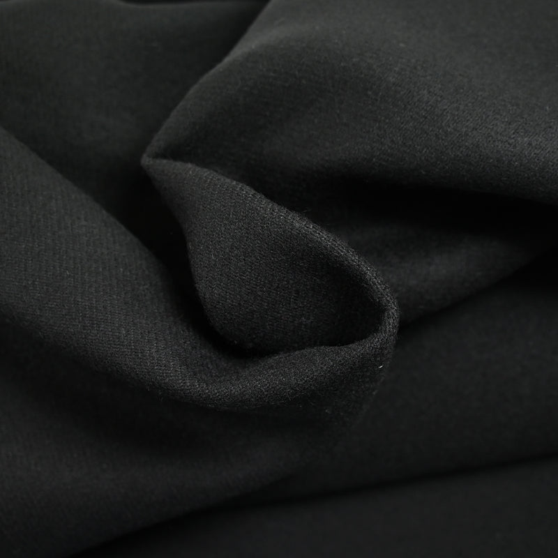Sergé de 100% laine noir charbon