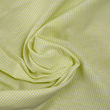 Fine woven-dyed cotton striped 1mm avocado