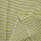 Fine woven-dyed cotton striped 1mm avocado