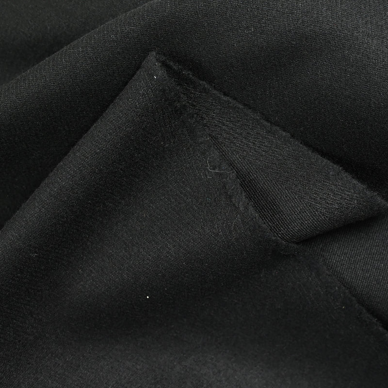 Sergé de 100% laine noir charbon