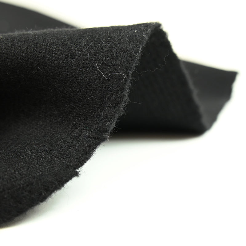 Sergé de 100% laine noir charbon