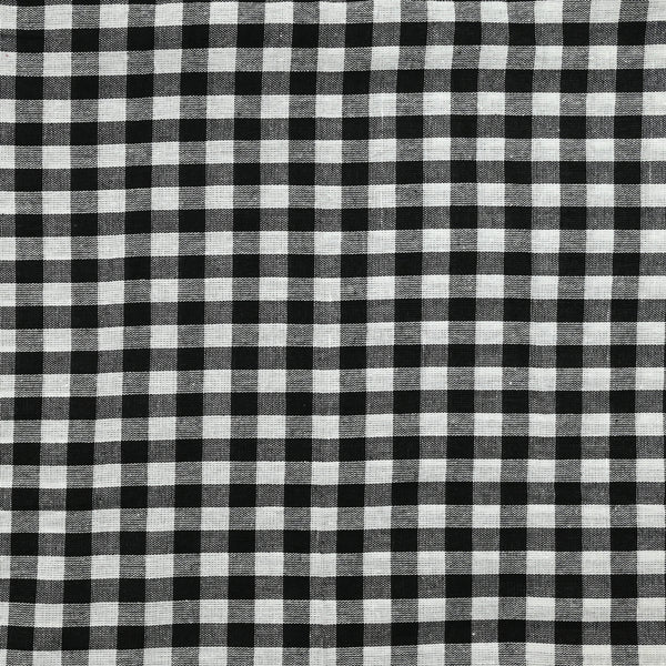 Polycoton Vichy 10 mm noir et blanc