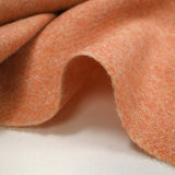 Sergé de laine mélangée mandarine chiné