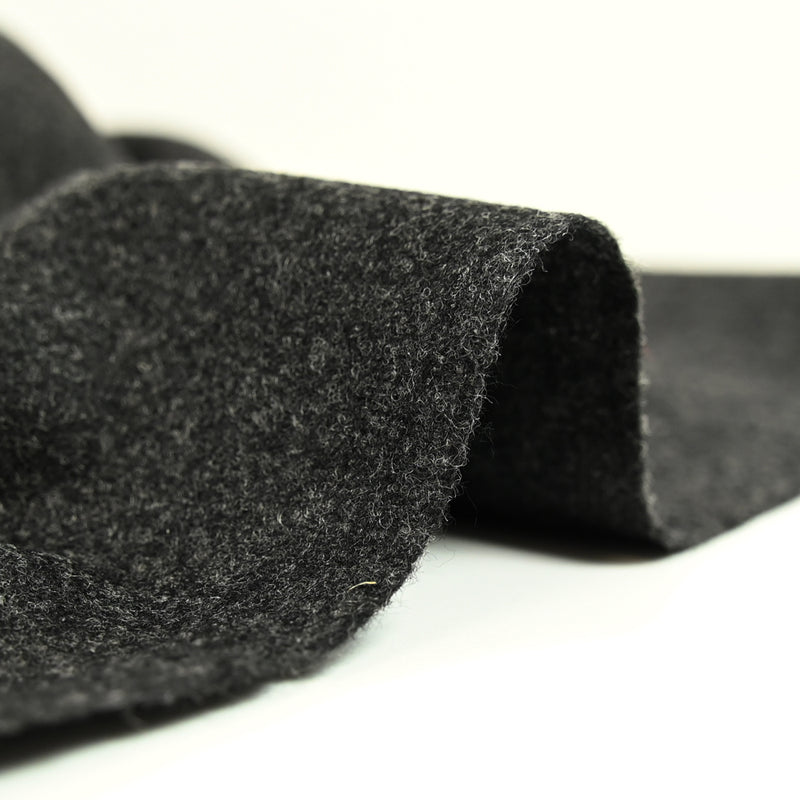 Flanelle de 100% laine gris graphite chiné