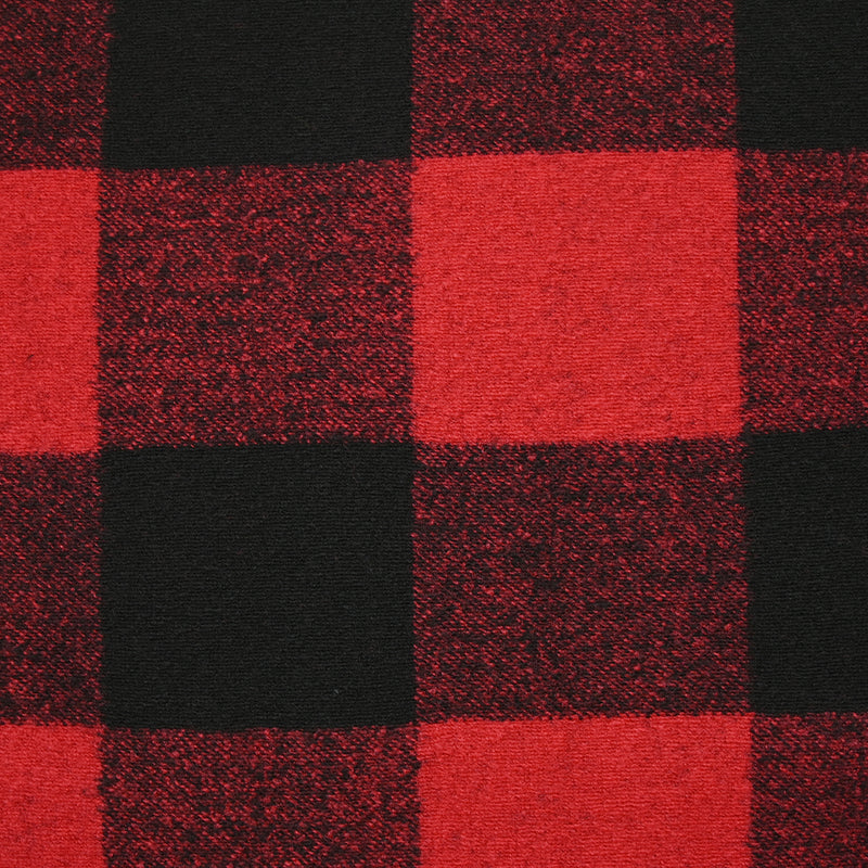 Lainage polyester à carreaux rouge et noir