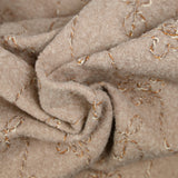 Lainage bouclette Sarah fleurs fond sable rosé