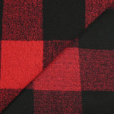 Lainage polyester à carreaux rouge et noir