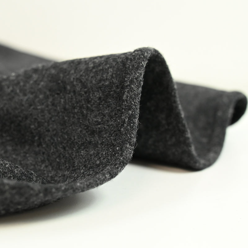 Caban de laine gris anthracite chiné