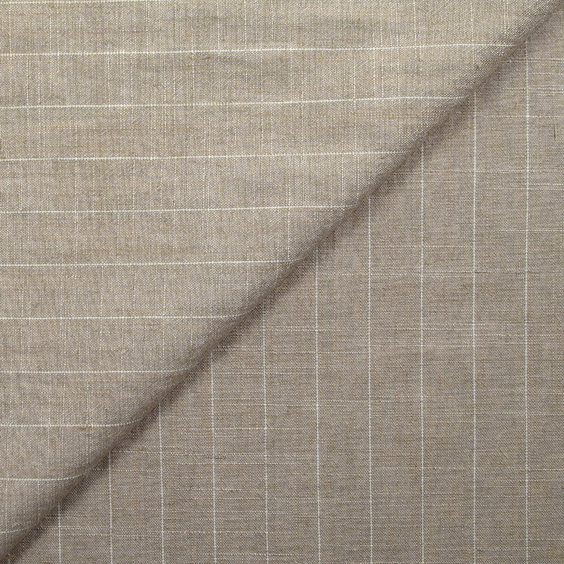 Fondo de beige maud de lino polviscose y rayado