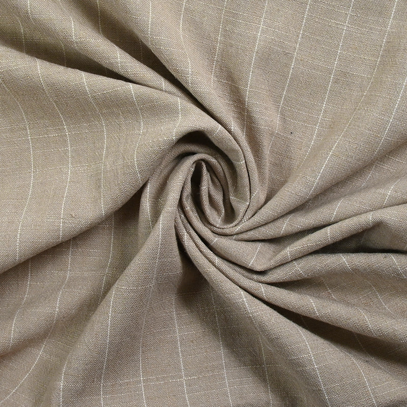 Fondo de beige maud de lino polviscose y rayado