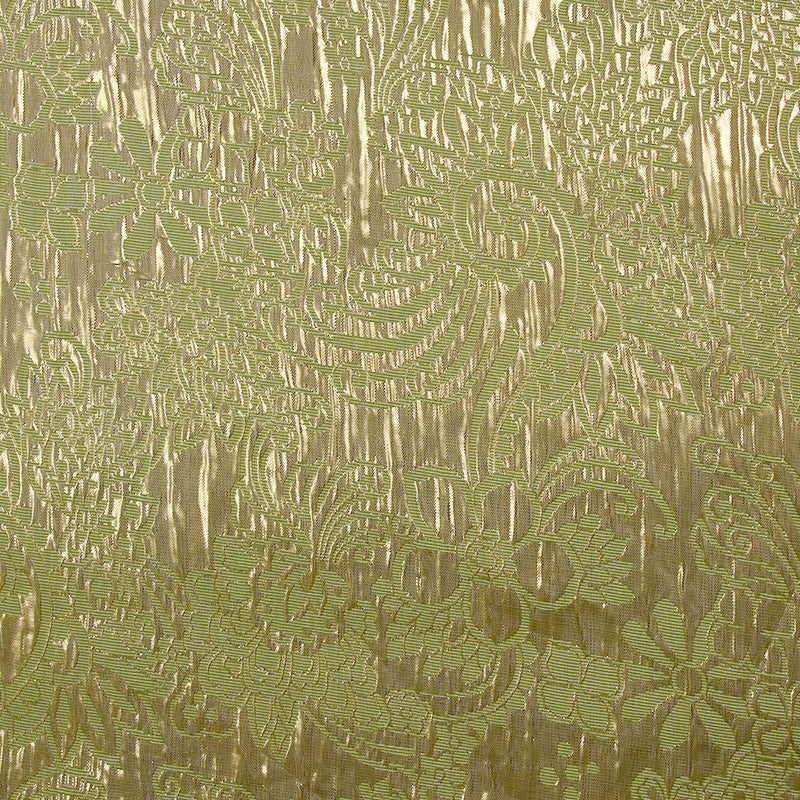 Brocart lamé Faustine doré et vert