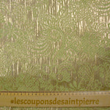 Brocart lamé Faustine doré et vert