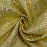 Brocart lamé Faustine doré et vert