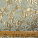 Brocart lamé Constance doré et bleu