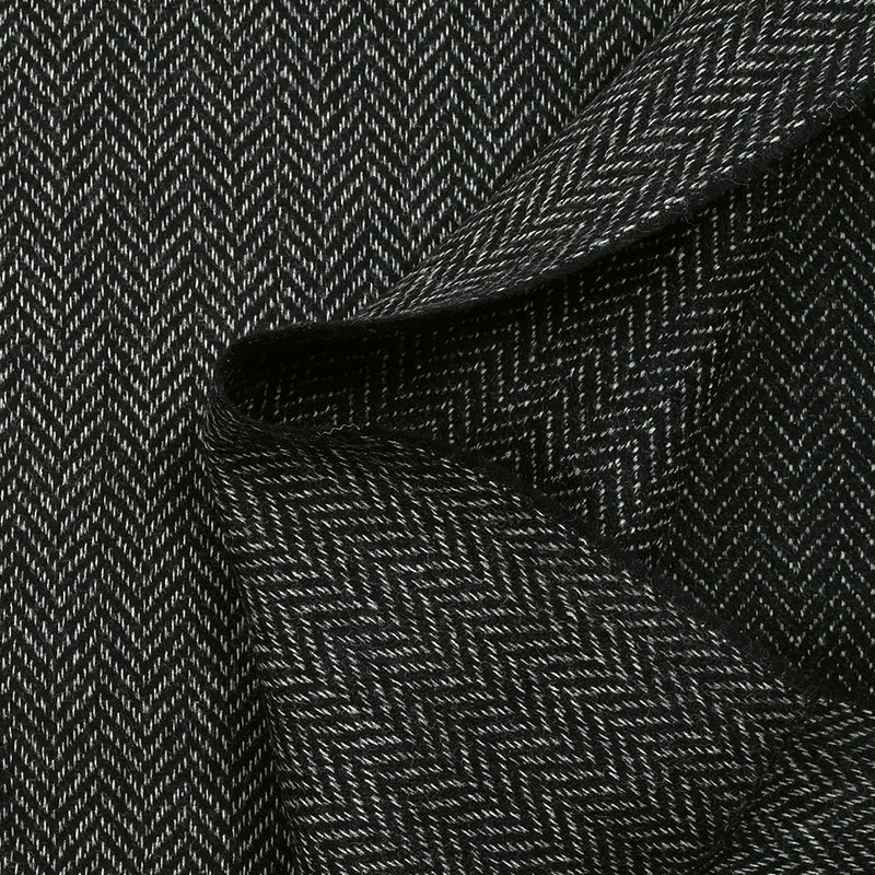 100% Laine chevrons 20mm noir et blanc