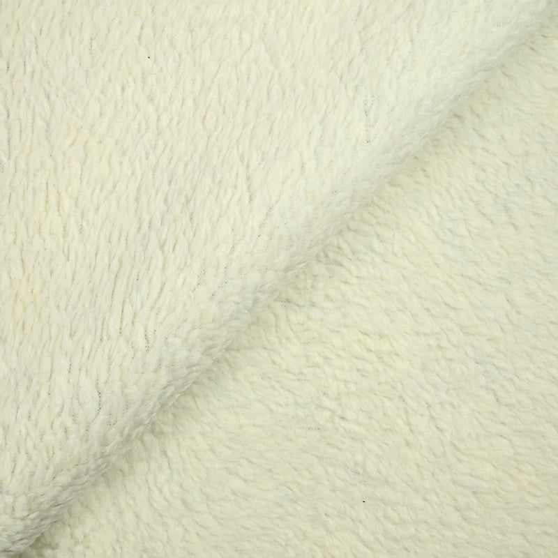 Simili cuir noir envers sherpa fausse fourrure mouton écru