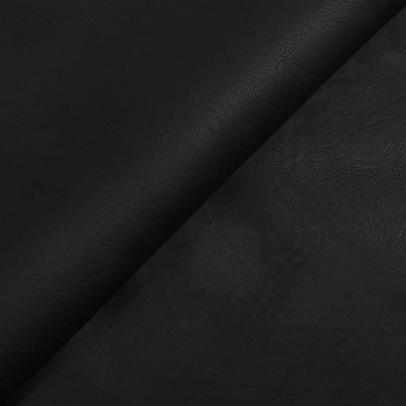 Simili cuir noir envers sherpa fausse fourrure mouton écru