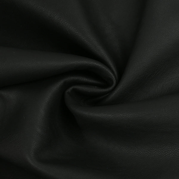 Simili cuir noir envers sherpa fausse fourrure mouton écru