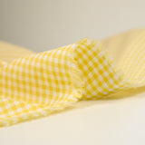 Coton imprimé vichy 3mm jaune