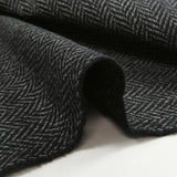 100% Laine chevrons 20mm noir et blanc
