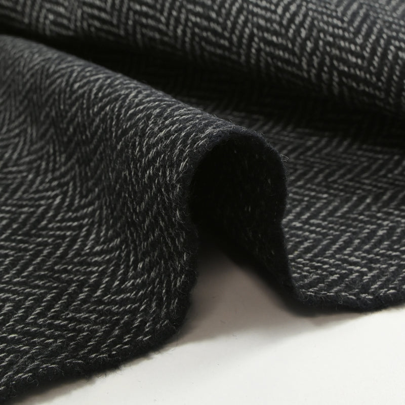 100% Laine chevrons 20mm noir et blanc