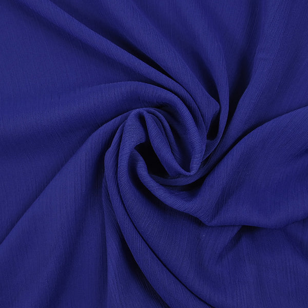 Mousseline crinkle bleu roi