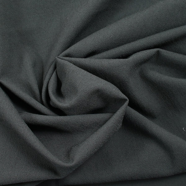 Crêpe de laine fantaisie gris basalte
