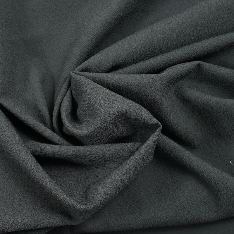 Crêpe de laine fantaisie gris basalte