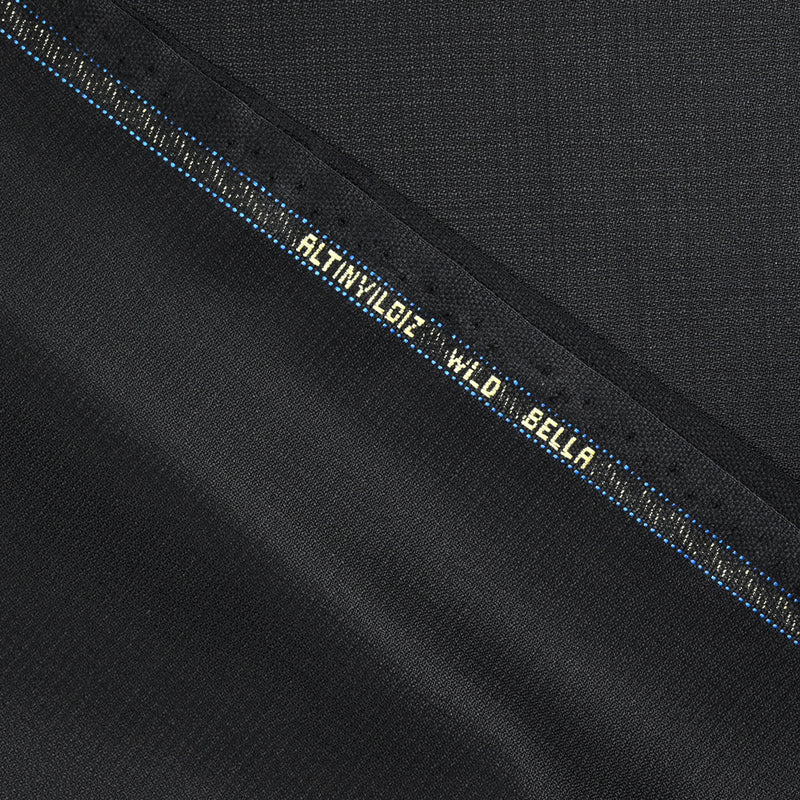 Tissu tailleur laine mélangée noir