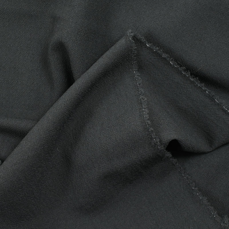 Crêpe de laine fantaisie gris basalte