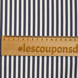 Popeline de coton imprimée Lina rayée 5mm gris anthracite
