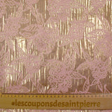 Brocart lamé Constance doré et rose