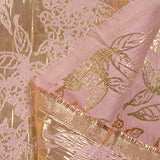 Brocart lamé Constance doré et rose