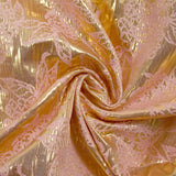 Brocart lamé Constance doré et rose