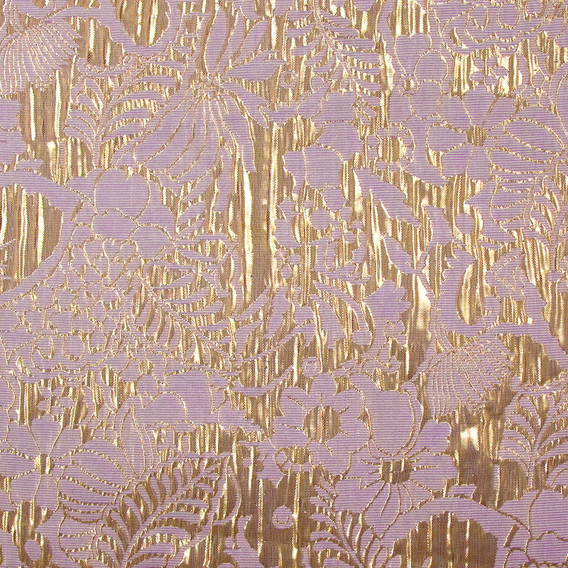 Brocart lamé Pénélope doré et lilas