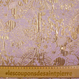 Brocart lamé Pénélope doré et lilas