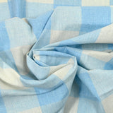 Polycotton Vichy 65 mm Sky and white