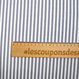 Popeline de coton imprimée Lina rayée 5mm gris